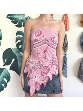 Y2K Pink Fairy Tube Top